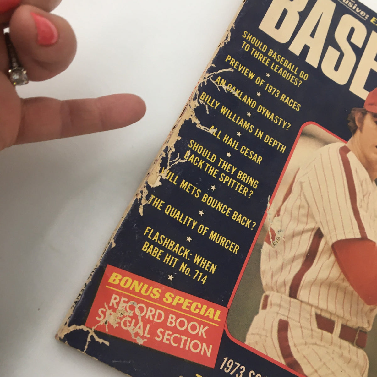 Vintage Baseball Magazine Spring 1973 Steve Carlton & Billy Williams No Label