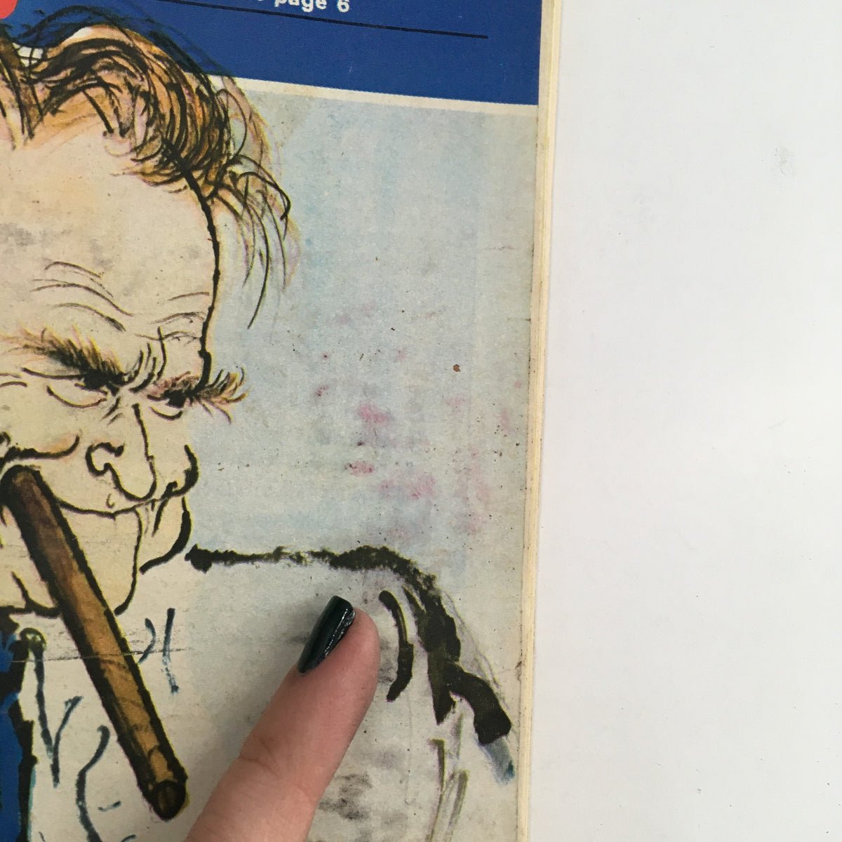 Front cover illustration of TV Guide October 16 1965 with a caricature drawing of a comedian, emphasizing vintage artistry.