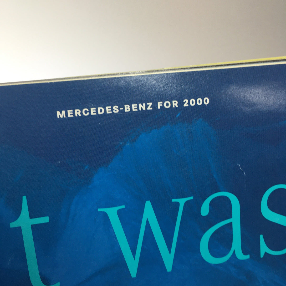 Detail of the 2000 Mercedes-Benz CLK-Class S-Class Dealership Catalog Brochure showing 'MERCEDES-BENZ FOR 2000' at the top.
