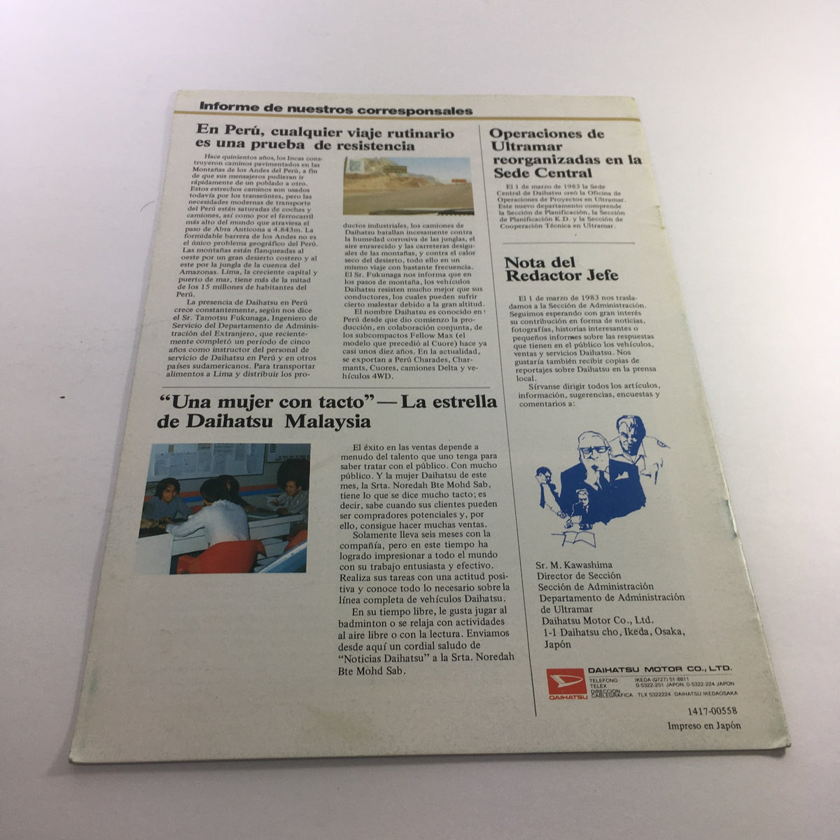 Lot of 3 1983 Daihatsu News Vol. 2 No. 4, 2, 1 Dealership Car Brochure Catalog
