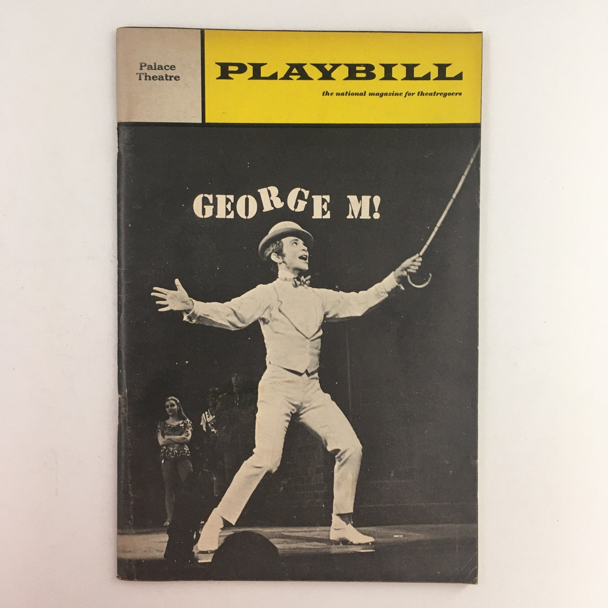 1968 Playbill featuring Joel Grey in George M! at The Palace Theatre, showcasing a vintage performance with striking imagery.
