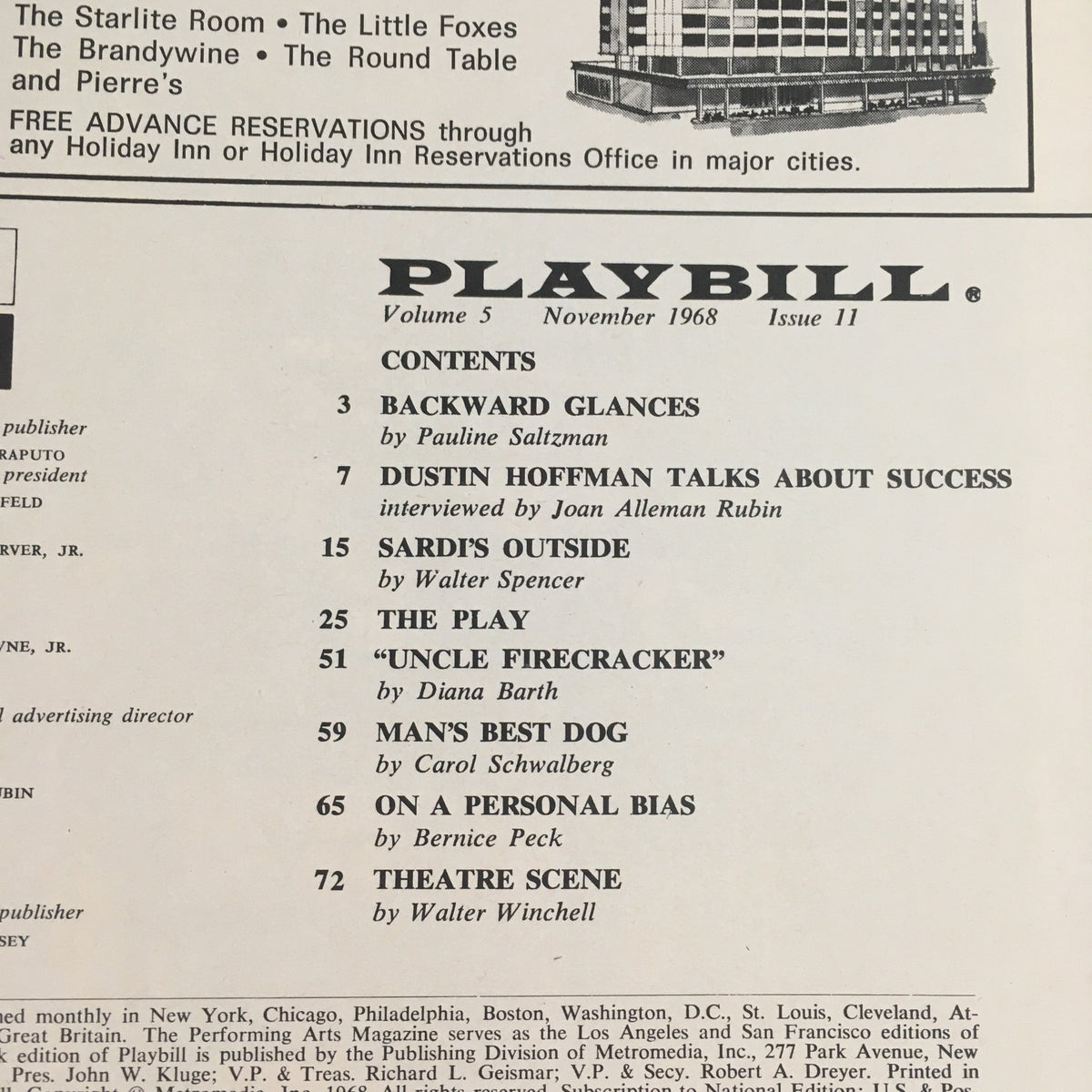 1968 Playbill featuring Joel Grey in George M! directed by Joe Layton at The Palace Theatre, showcasing the cover design with artistic elements and notable credits.