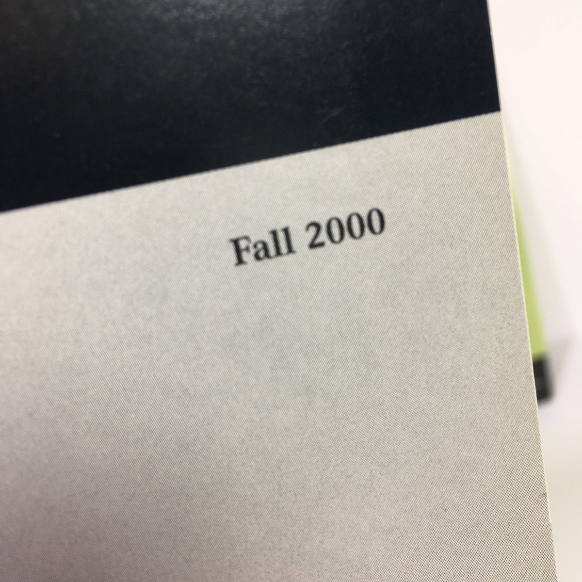 2000 Mercedes-Benz Welcome Lease and Finance The Collection Dealership Catalog image highlighting the text 'Fall 2000' printed on a page, representing the season's offering.
