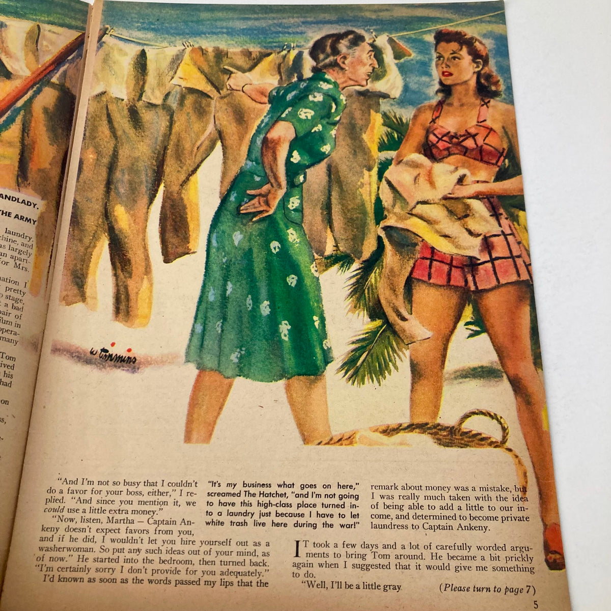 Vintage The Family Circle Magazine May 4 1945 Laundress to Captain Ankeny No Label