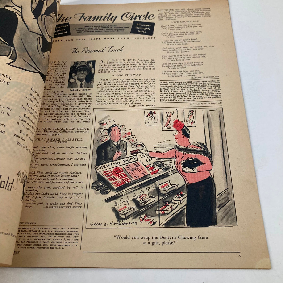 Vintage The Family Circle Magazine July 14 1944 Slim Hawks, Bette Davis No Label