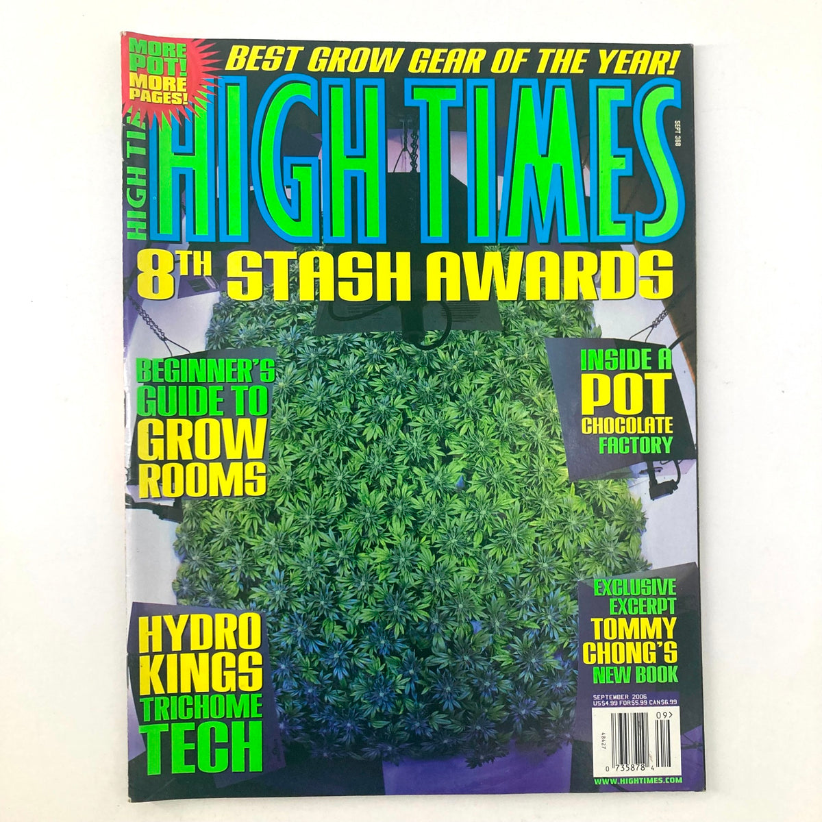 Cover of High Times Magazine September 2006 #368 featuring the Grandaddy Purple strain, showcasing vibrant cannabis visuals and bold graphics.