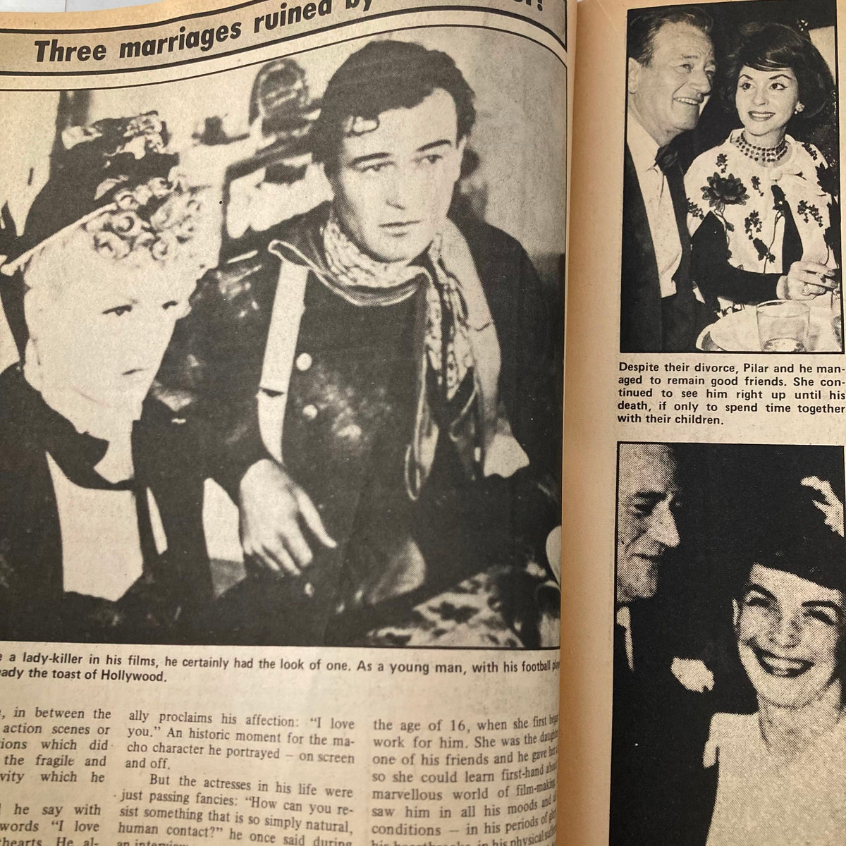 Vintage Super Mag Magazine 1979 John Wayne Souvenir Photo Album No Label