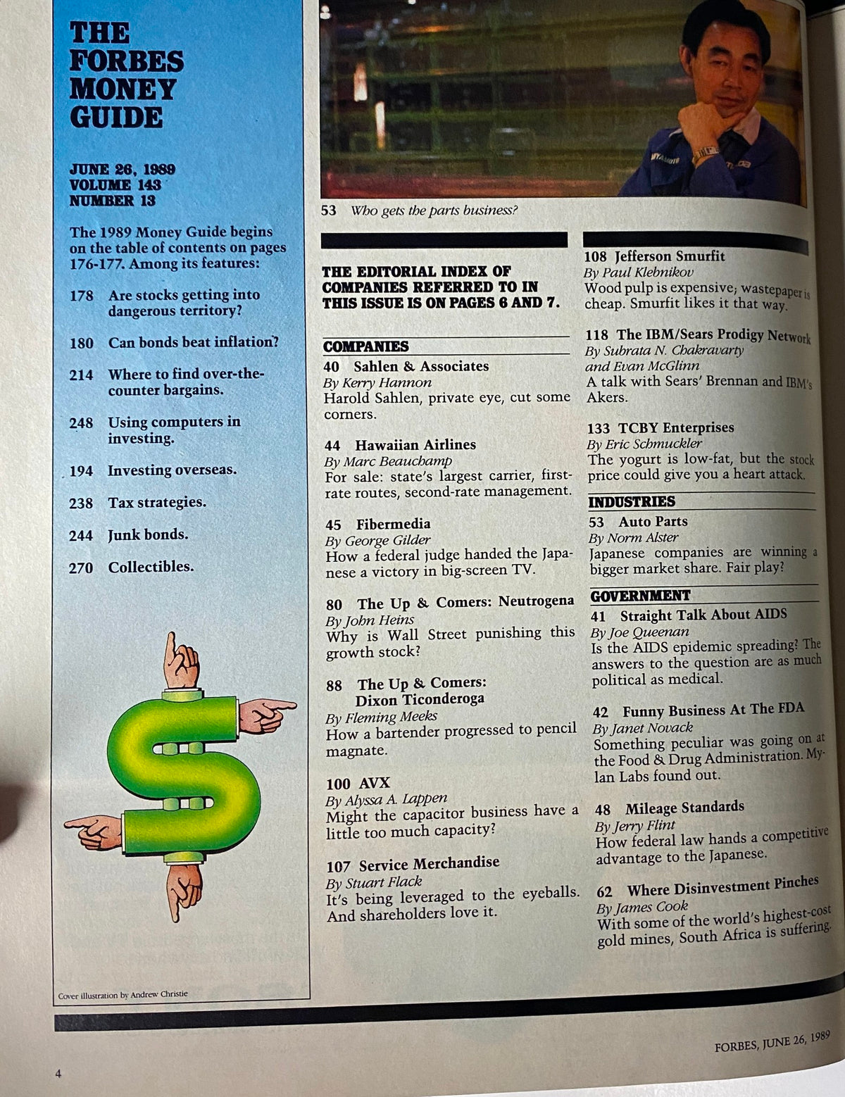 Forbes Magazine June 26, 1989 featuring the Money Guide and topics like investment strategies, stocks, bonds, and collectibles.