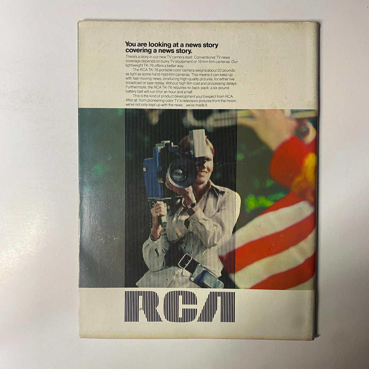 Back cover of Forbes Magazine, March 1, 1977, displaying an advertisement for RCA video equipment.