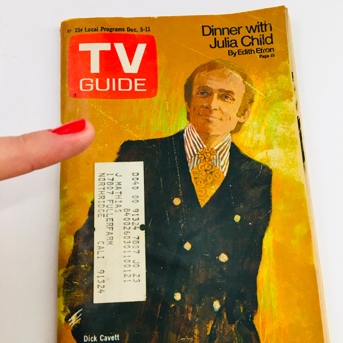 TV Guide December 5 1970 Vol 18 #49 Dick Cavett Cover Photo, Los Angeles CA