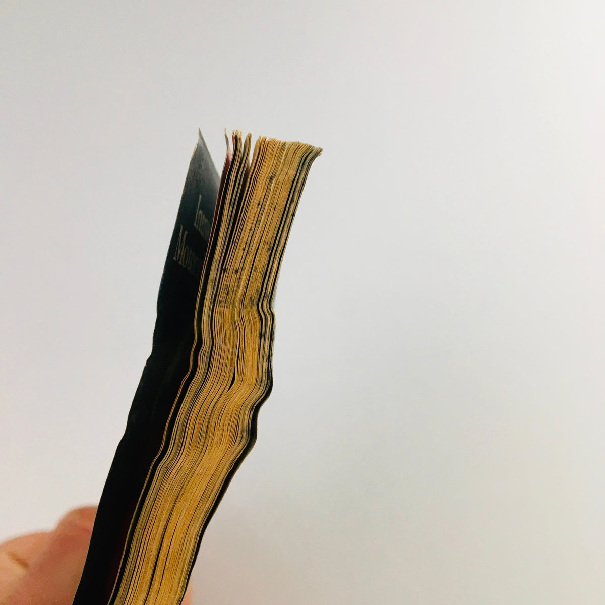 Edge view of TV Guide May 16 1970 Vol 18 #20 displaying the worn pages characteristic of a vintage collectible.