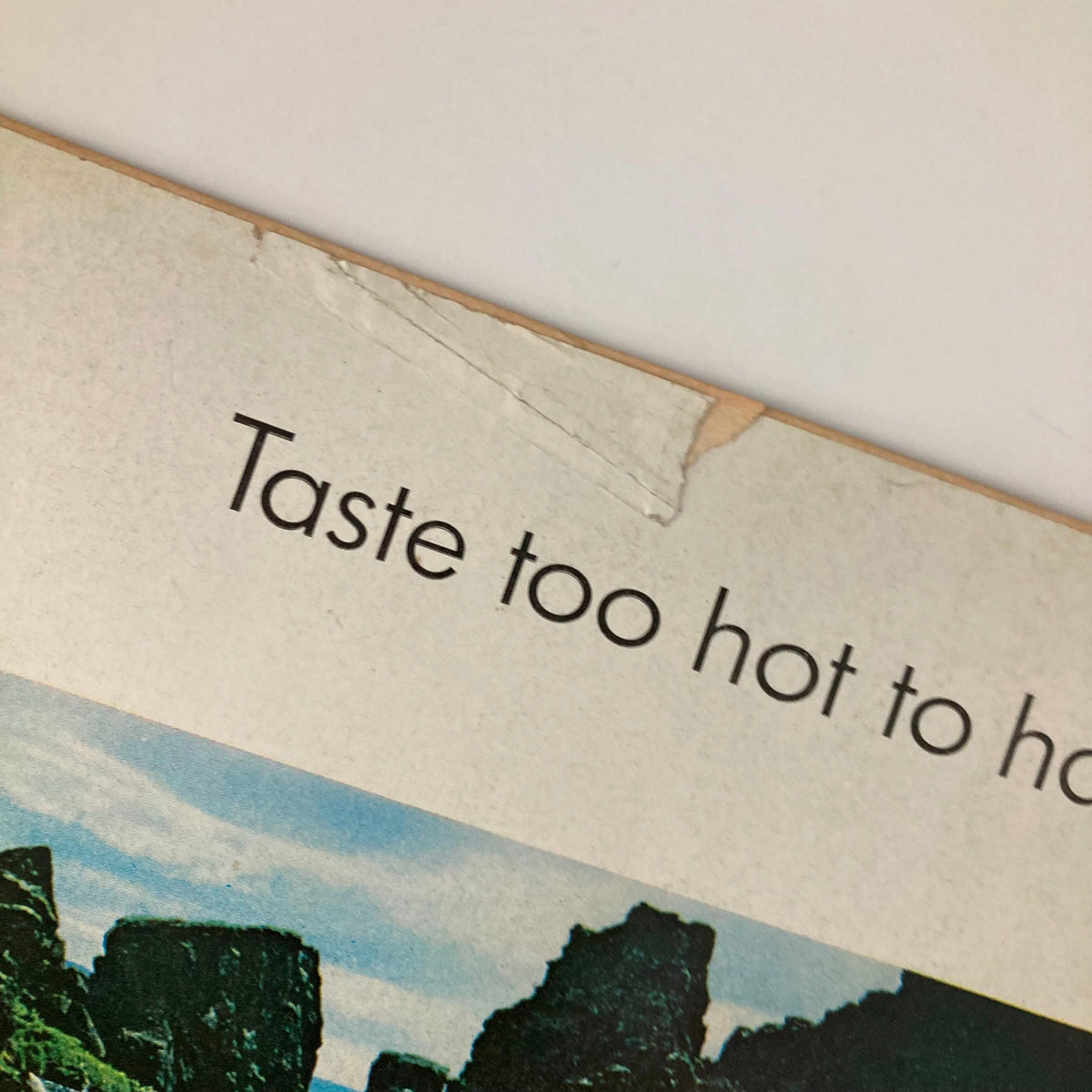 Close-up detail of the KOOL cigarette advertisement page in VTG Life Magazine December 4 1970, indicating 'Taste too hot to handle?'