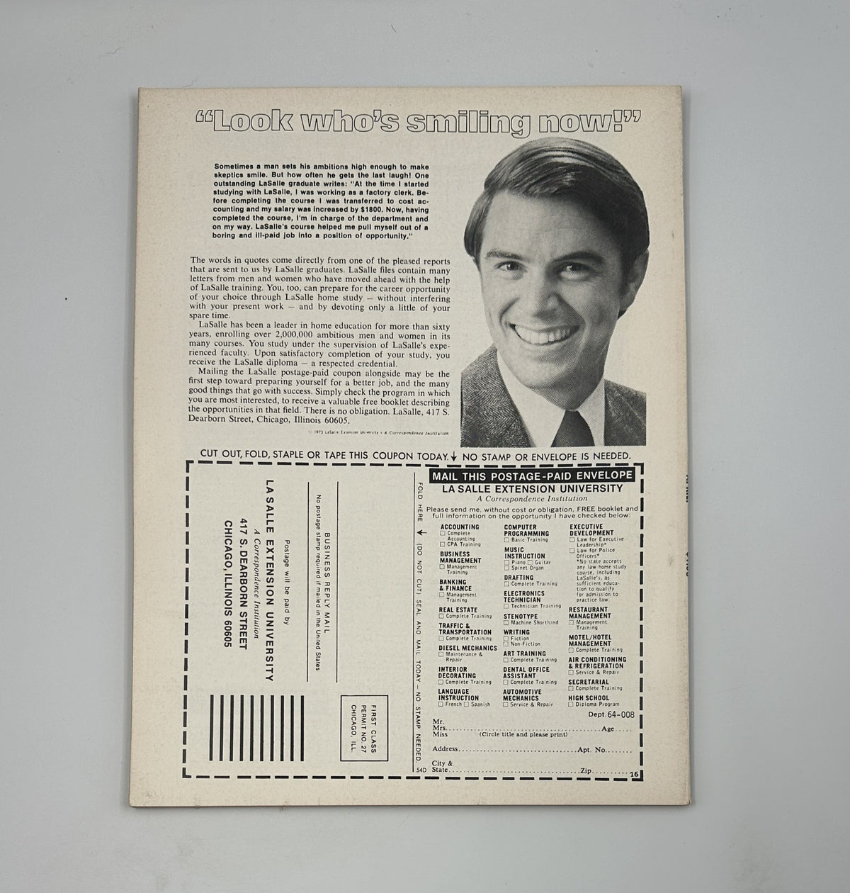 Back cover of 'Monsters of the Movies No. 6' displaying an advertisement and promotional content, with a focus on connecting readers to cinematic horror culture.