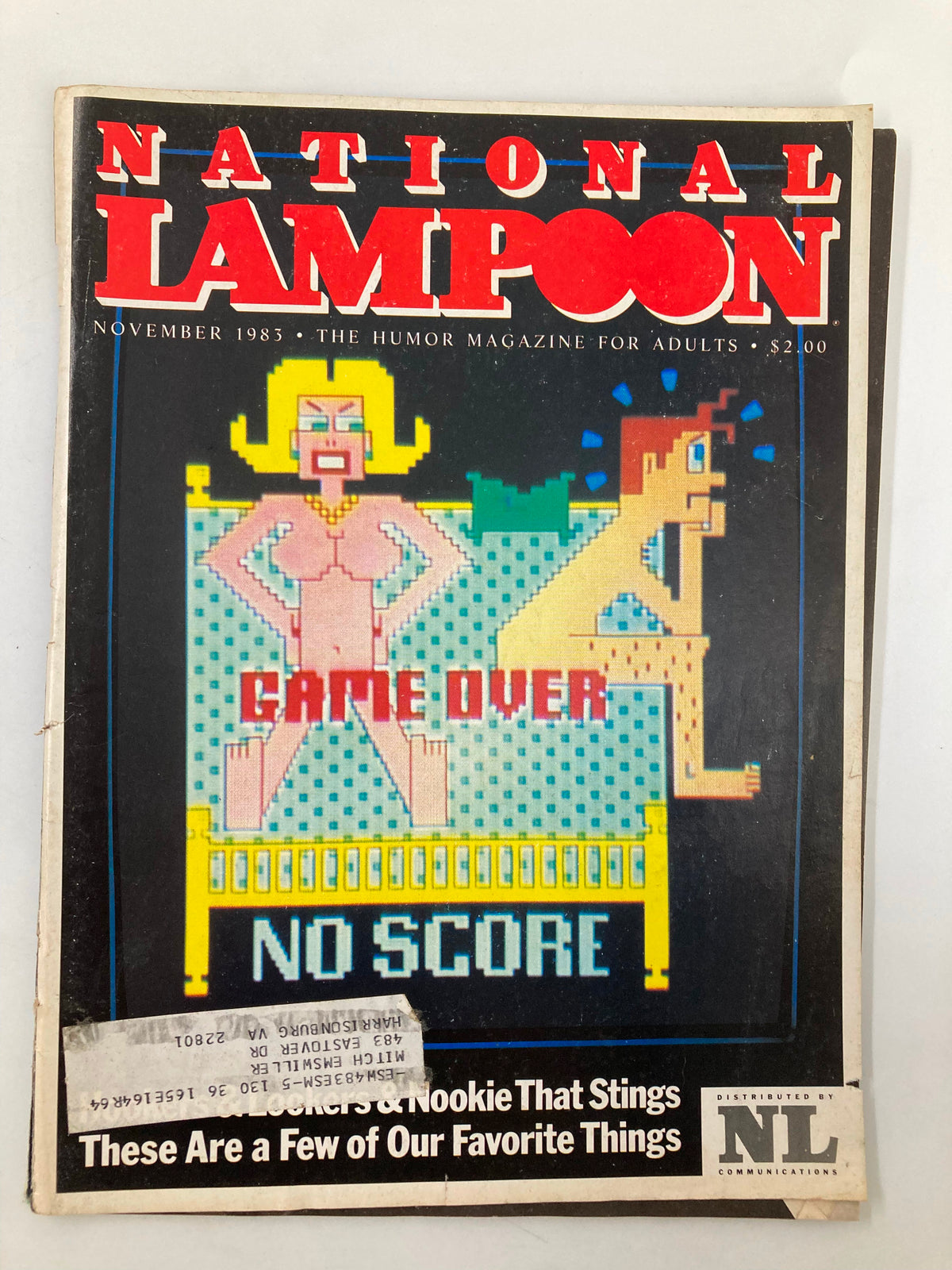 Cover of National Lampoon Humor Magazine, November 1983, featuring a humorous illustration of a motivated salesman, capturing 80s comedy.