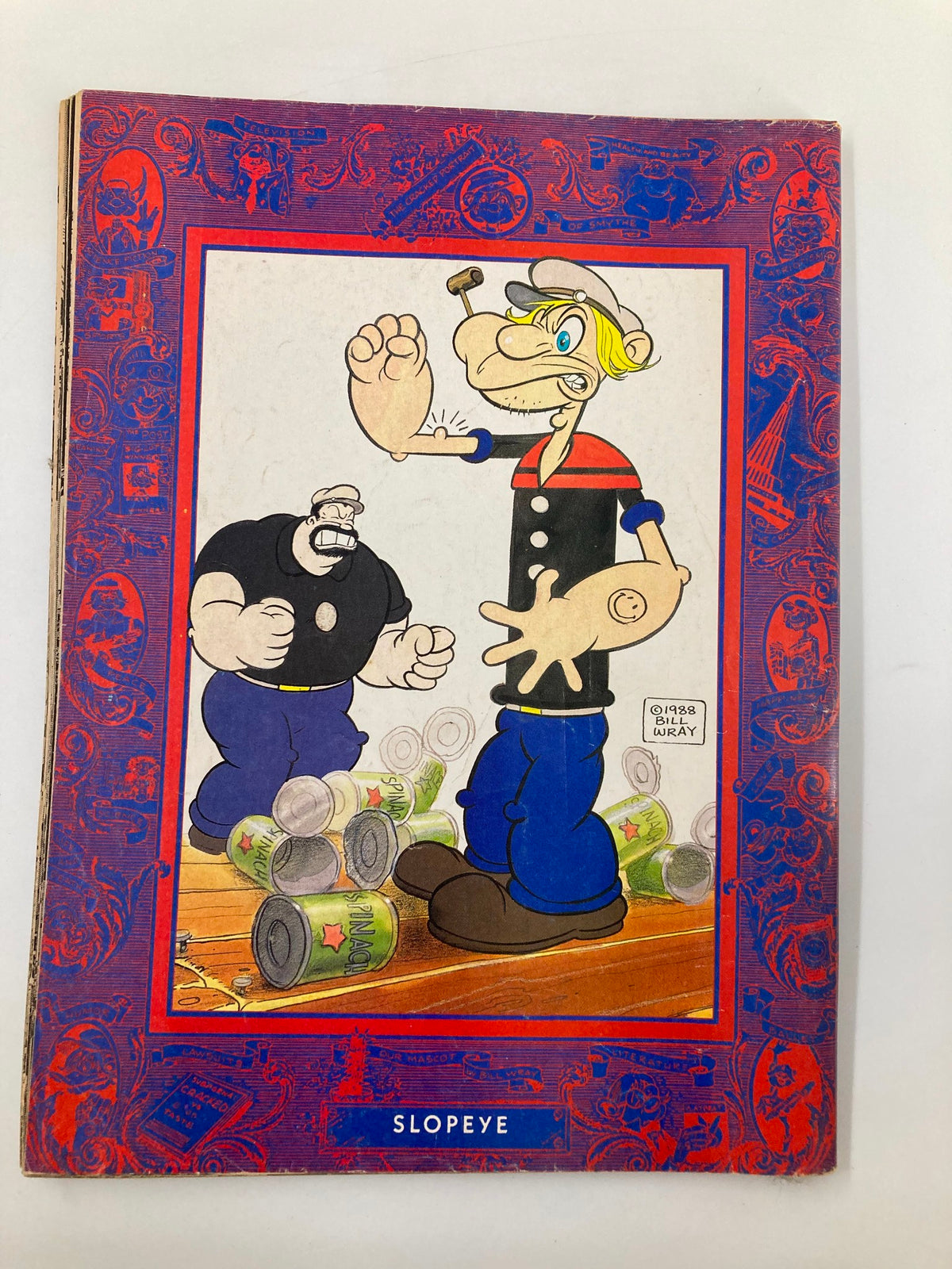 Back cover of Super Cracked Humor Magazine #3 showcasing a humorous illustration of Popeye, with playful branding and text.