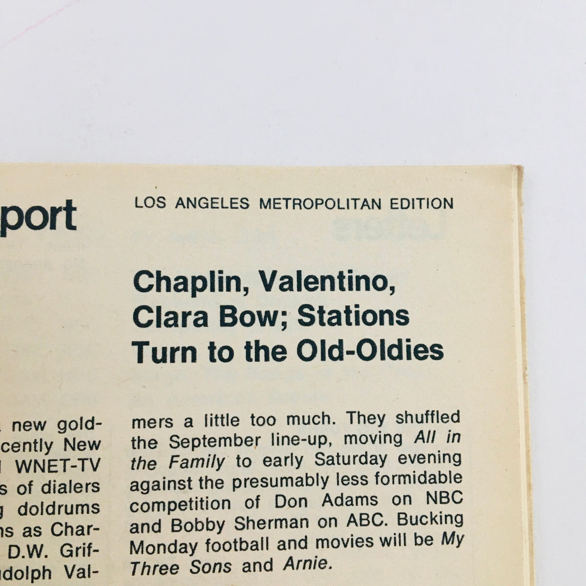 Additional content page from TV Guide August 28 1971 #961 showcasing topics on television programming and changes.