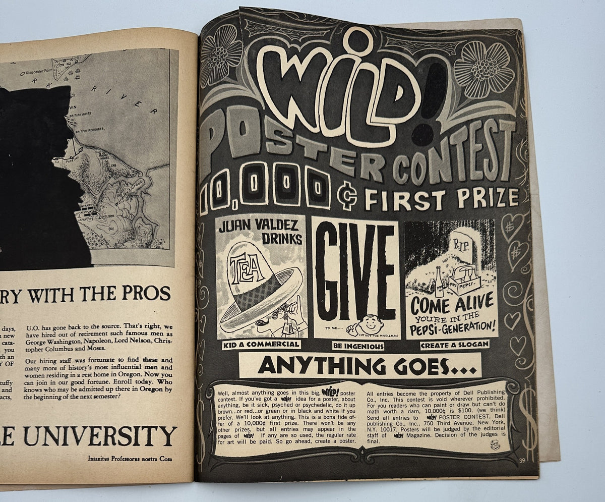 Promotional page for the Wild! Poster Contest in Wild! Magazine No. 2, displaying contest details and artistic design elements, encouraging reader participation.
