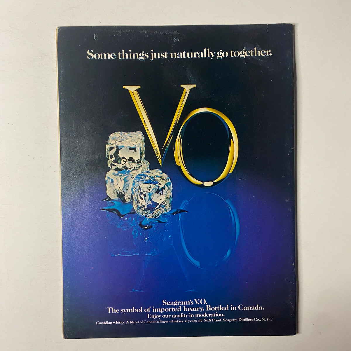 Back cover of Forbes Magazine March 3, 1980 featuring an advertisement for Seagram's V.O., promoting imported luxury.