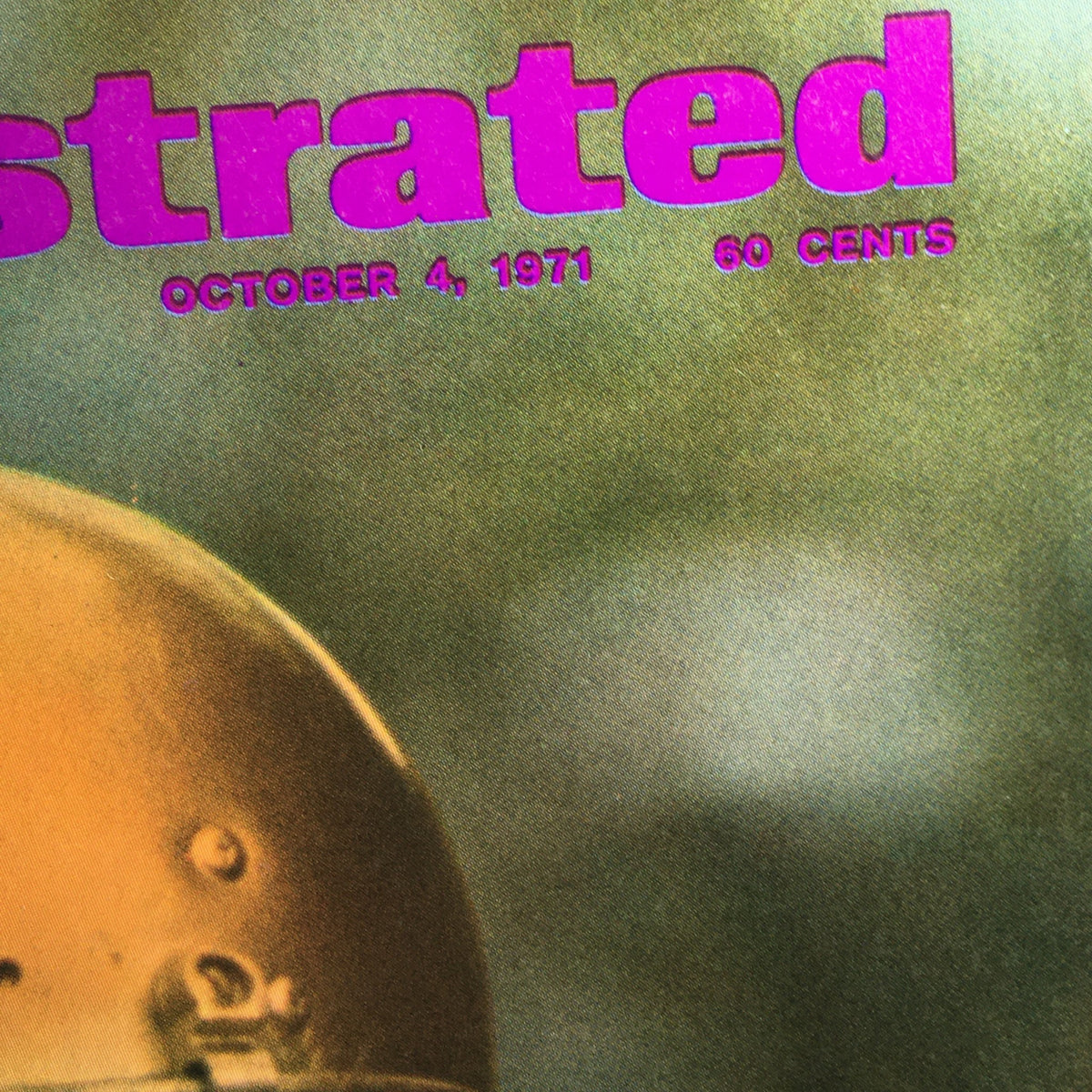 Cover of Sports Illustrated magazine from October 4, 1971, featuring bold purple text and details about the Washington Wonder, Sonny Sixkiller.