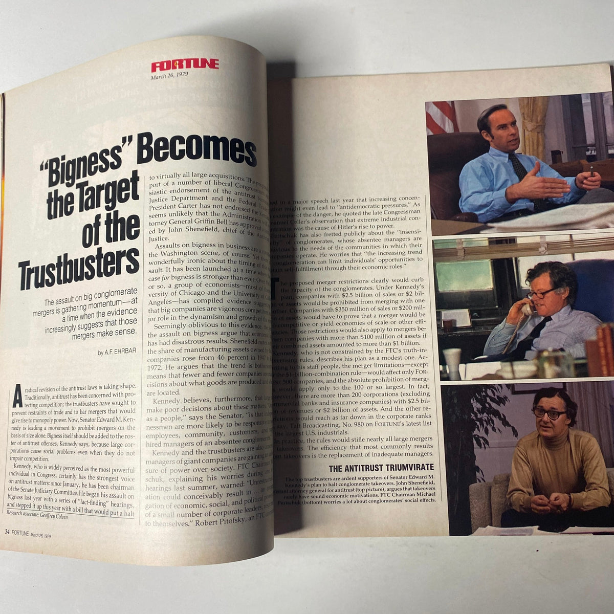 Fortune Magazine March 26, 1979 The Trustbusters Go After "Bigness"