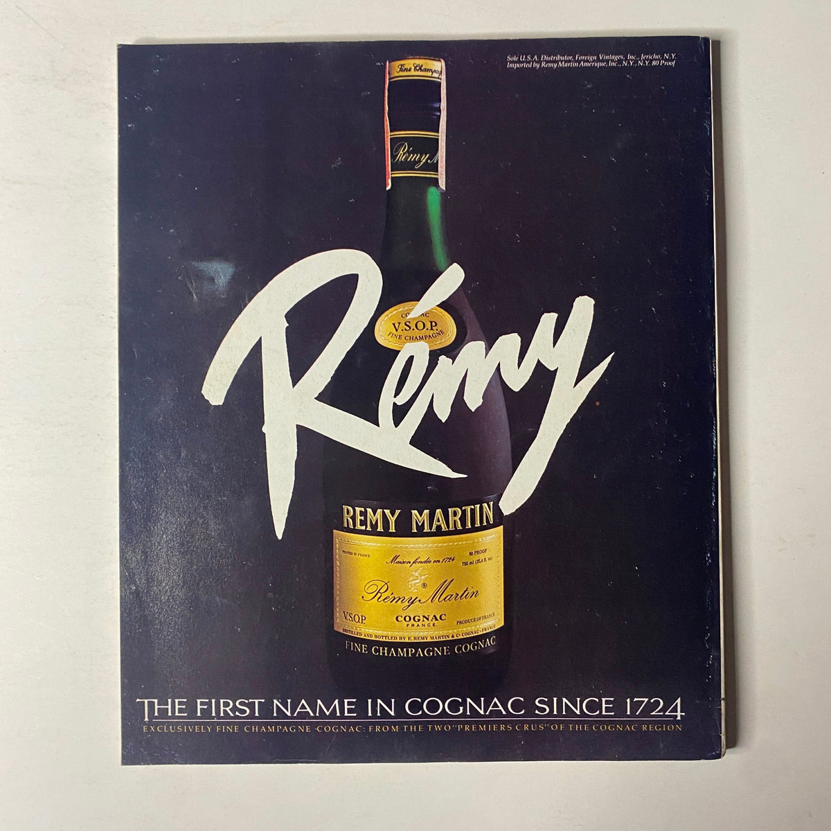 Cover page of a vintage advertisement for Rémy Martin Cognac, found in Fortune Magazine, October 5, 1981, emphasizing its prestige in the fine champagne market.