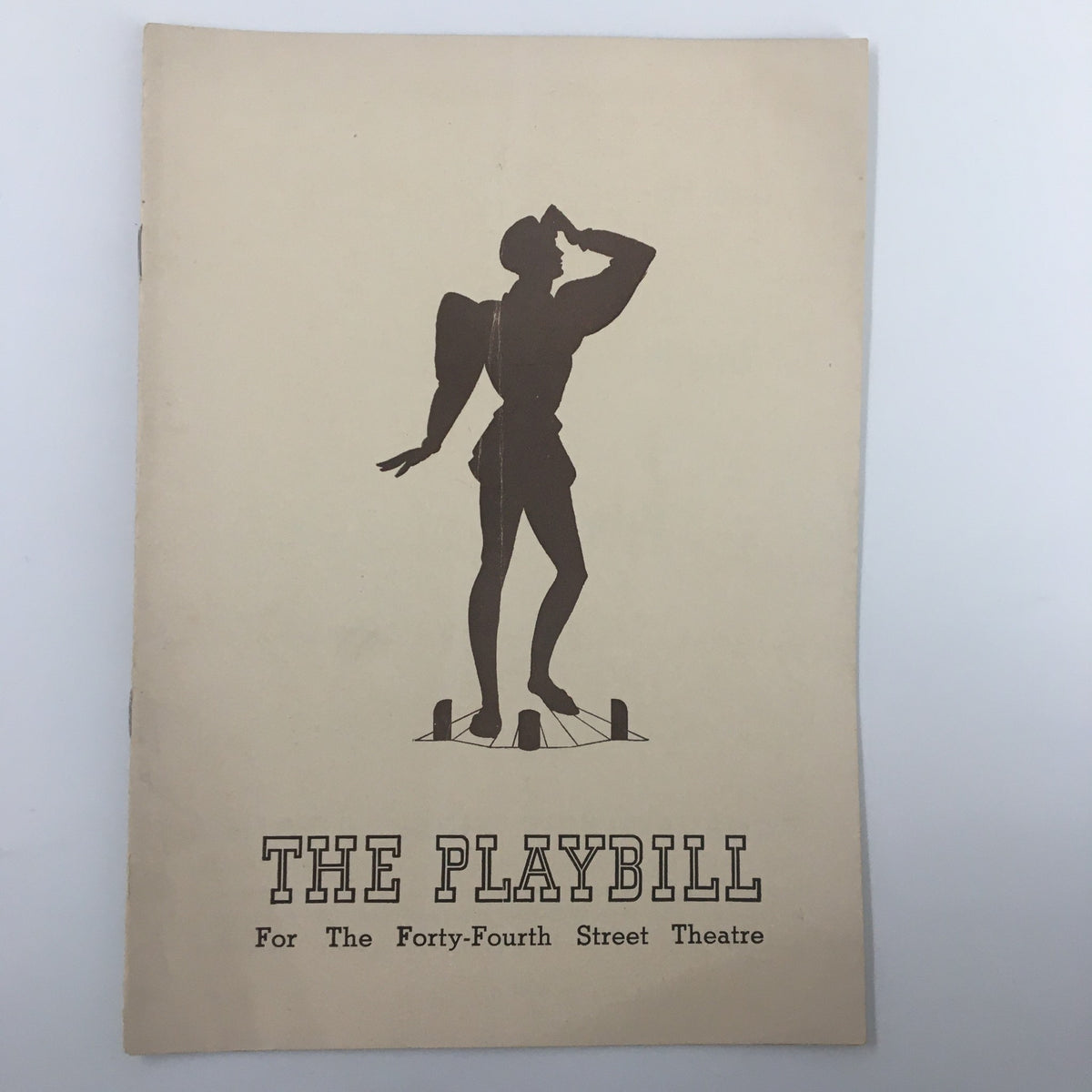 1939 Playbill for the Forty-Fourth Street Theatre featuring a silhouette of a performer, part of the Maurice Evans Presents Hamlet production.