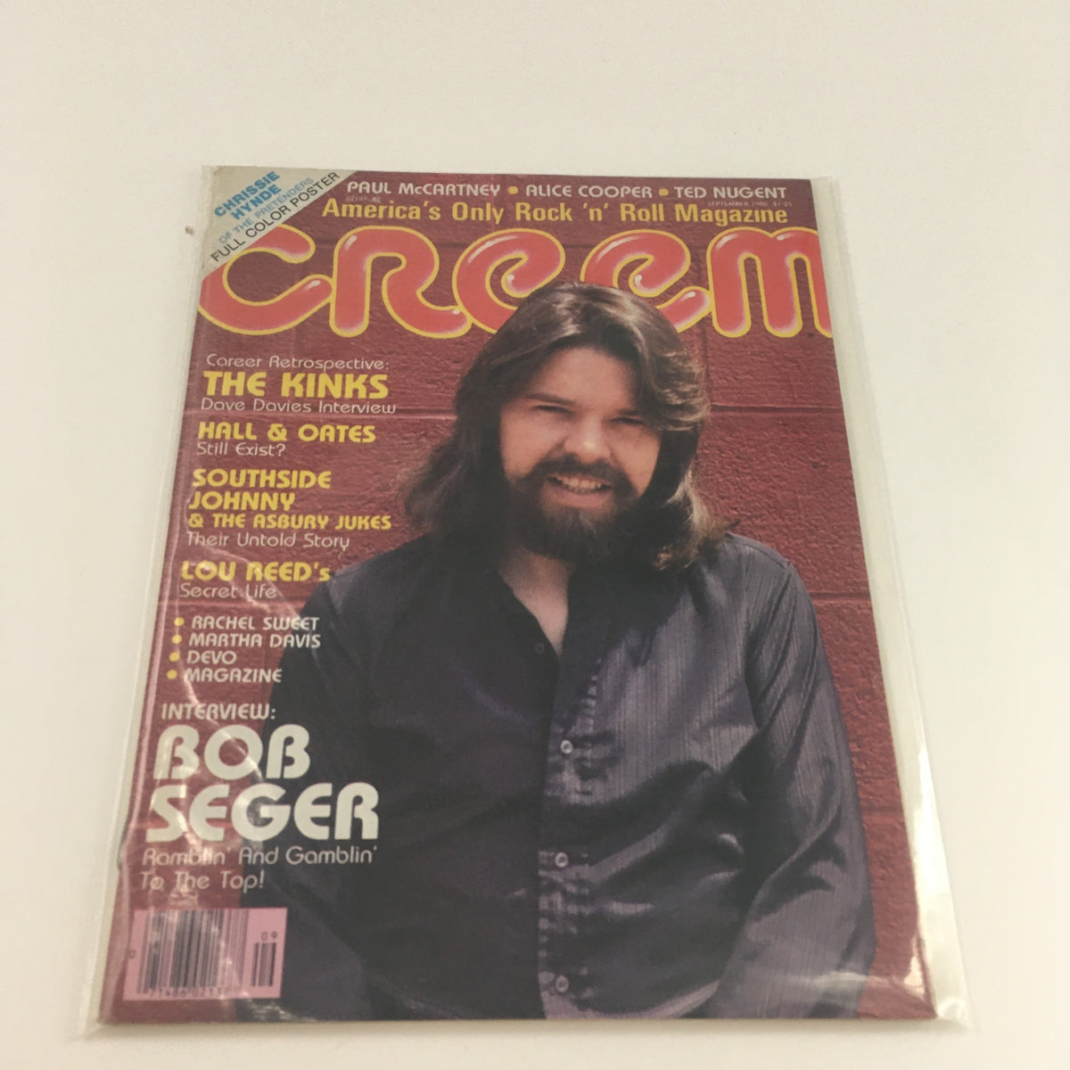 Creem Magazine September 1980 featuring Bob Seger and Hall & Oates on the cover, showcasing a vintage rock music theme and cultural significance.