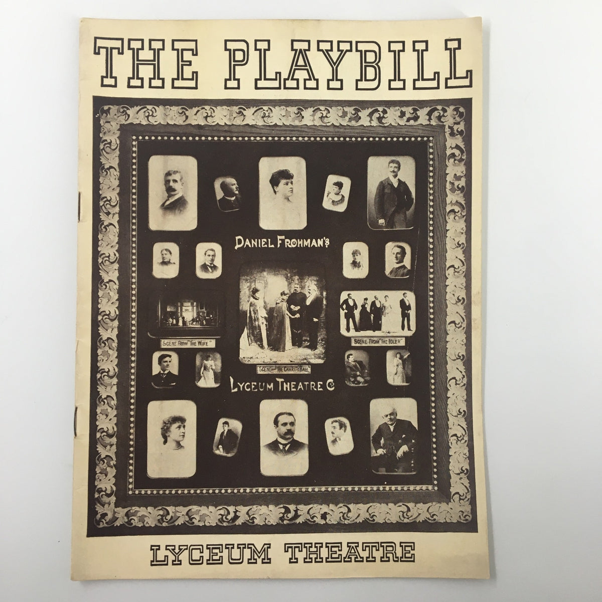 Cover of the 1937 Playbill for 'Having A Wonderful Time' at the Lyceum Theatre featuring vintage design and historical theatrical portraits.