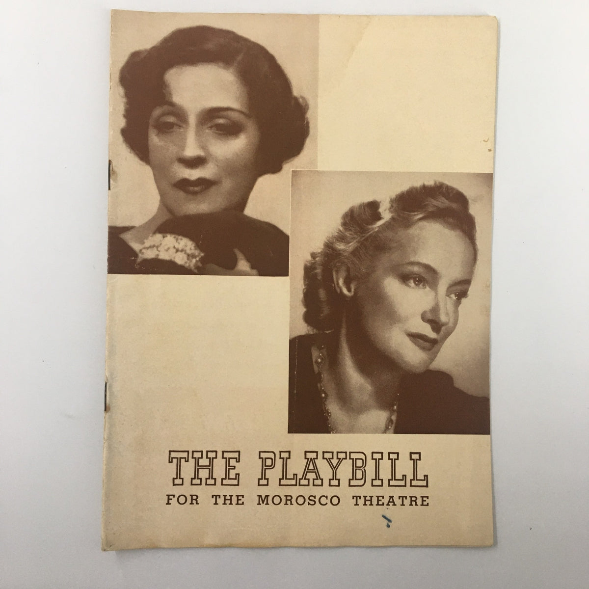 1941 Playbill for Morosco Theatre featuring portraits of Jane Cowl and Peggy Wood in the production of 'Old Acquaintance' by John Van Druten.