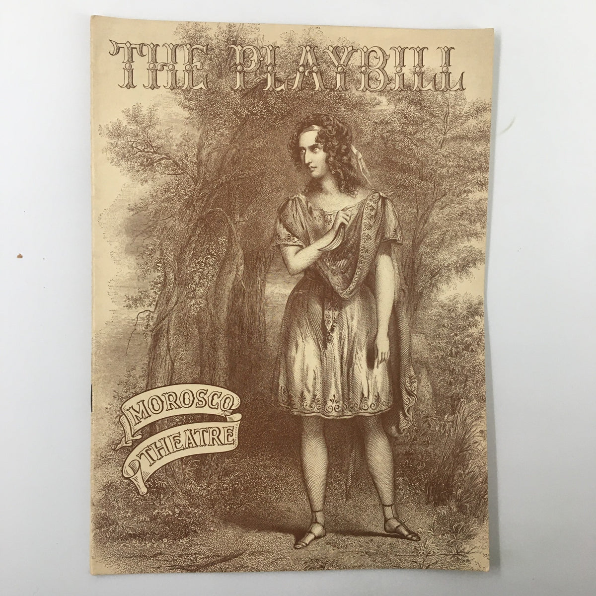 1941 Playbill for Morosco Theatre featuring Clifton Webb in Blithe Spirit by Noel Coward. The cover displays vintage artwork with ornate designs and an illustration of a woman in period clothing.