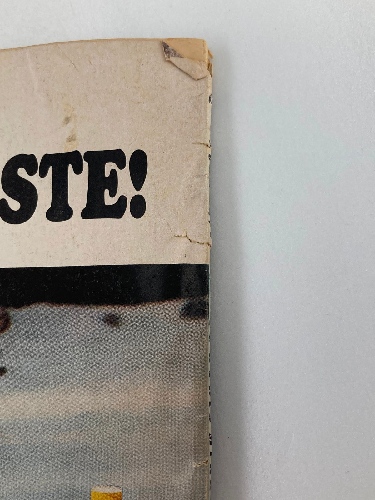 Close-up of the back cover of VTG TV Radio Mirror Magazine April 1971, showcasing the vintage condition and design.