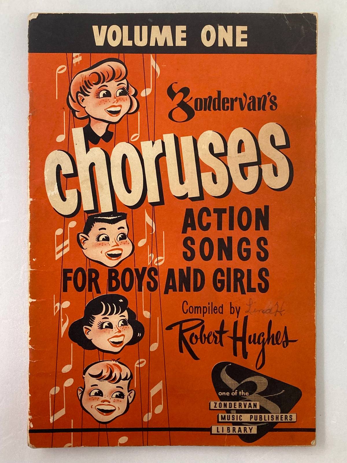 Cover image of VTG 1958 Gondervan's Choruses Action Songs For Boys and Girls, featuring colorful artwork and illustrated characters singing.