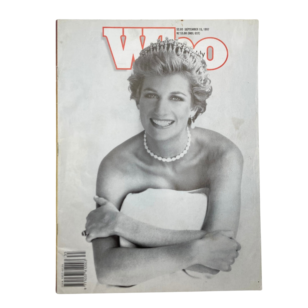 Cover of Who Weekly Magazine September 15, 1997 No. 290 featuring a portrait of Diana, Princess of Wales, showcasing her glamorous smile and iconic style.