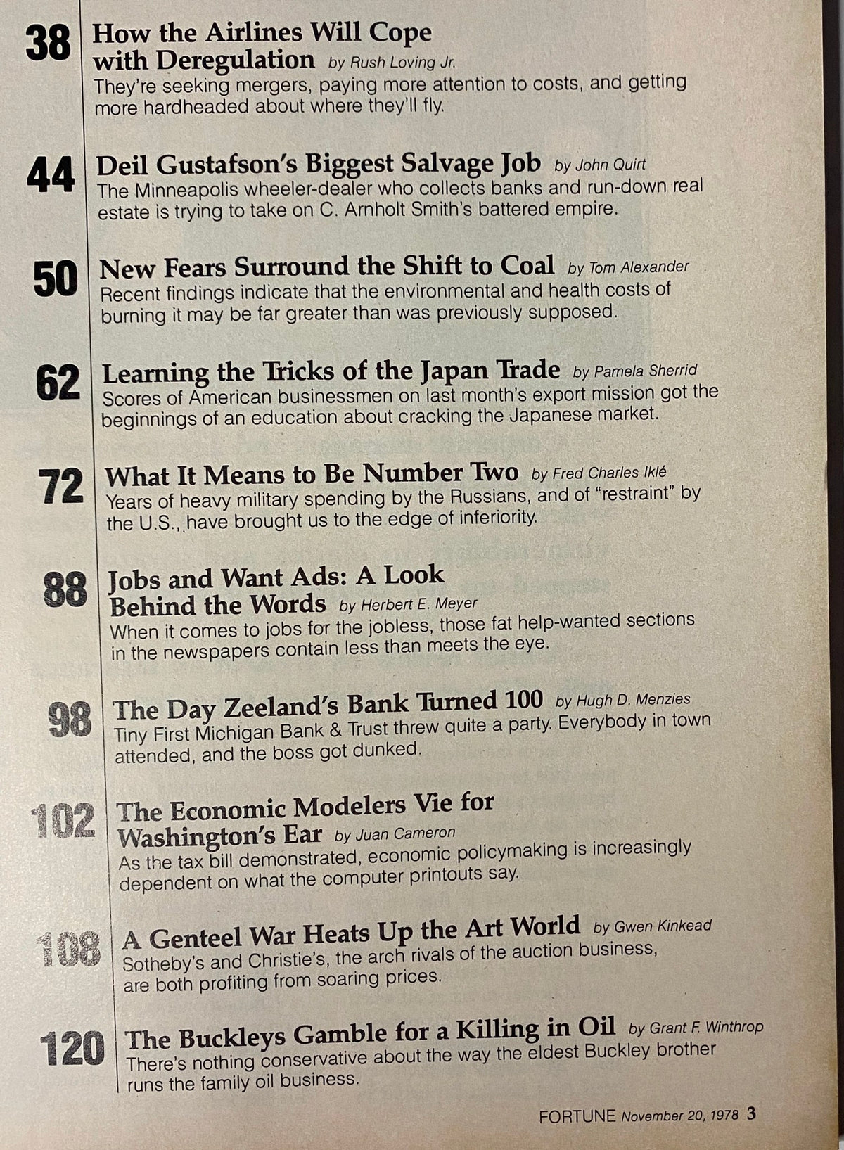 Fortune Magazine November 20, 1978 What It Means To Be Number Two VG