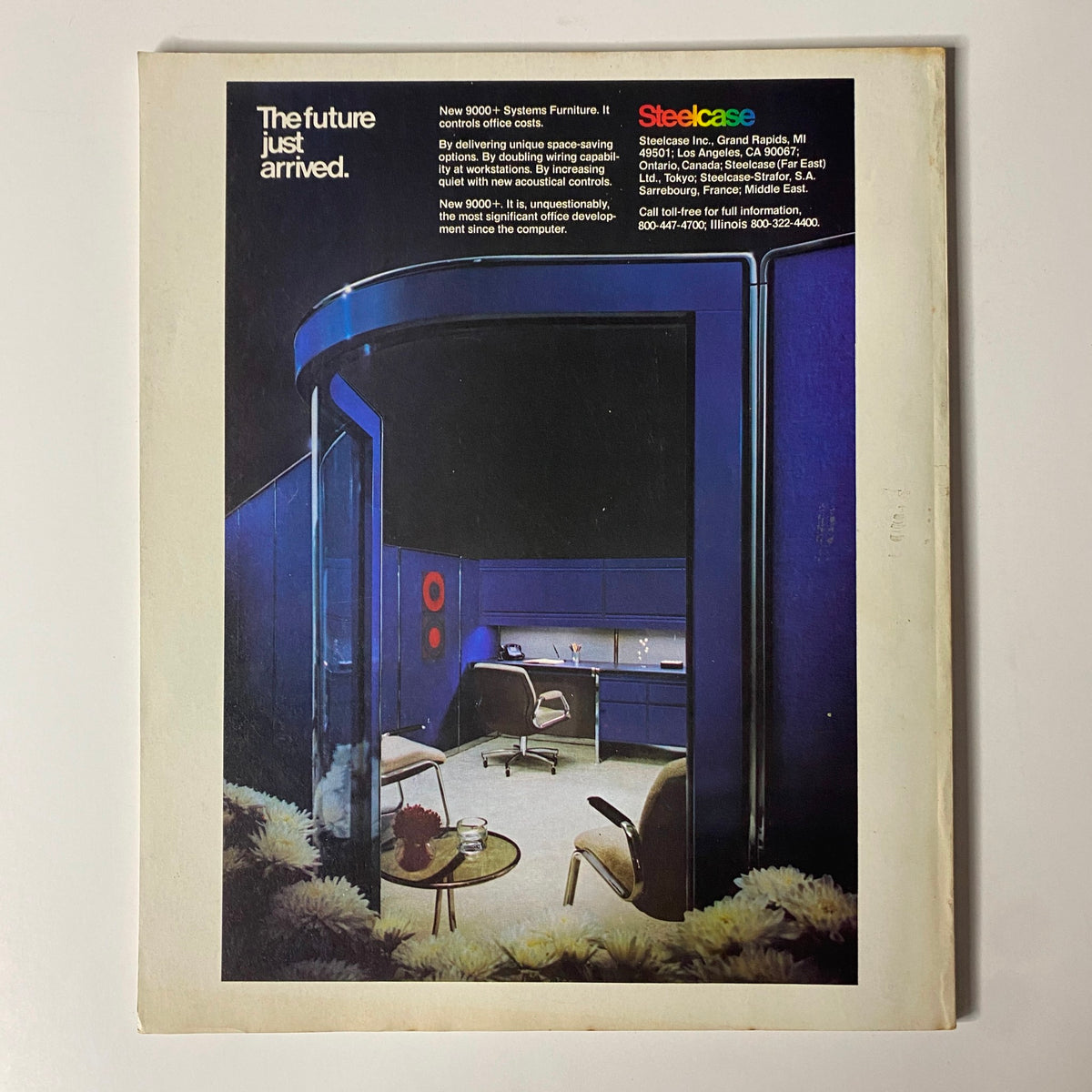 Back cover of Fortune Magazine from September 25, 1978, displaying an advertisement for Steelcase furniture with modern office furniture showcased in a stylish setting.