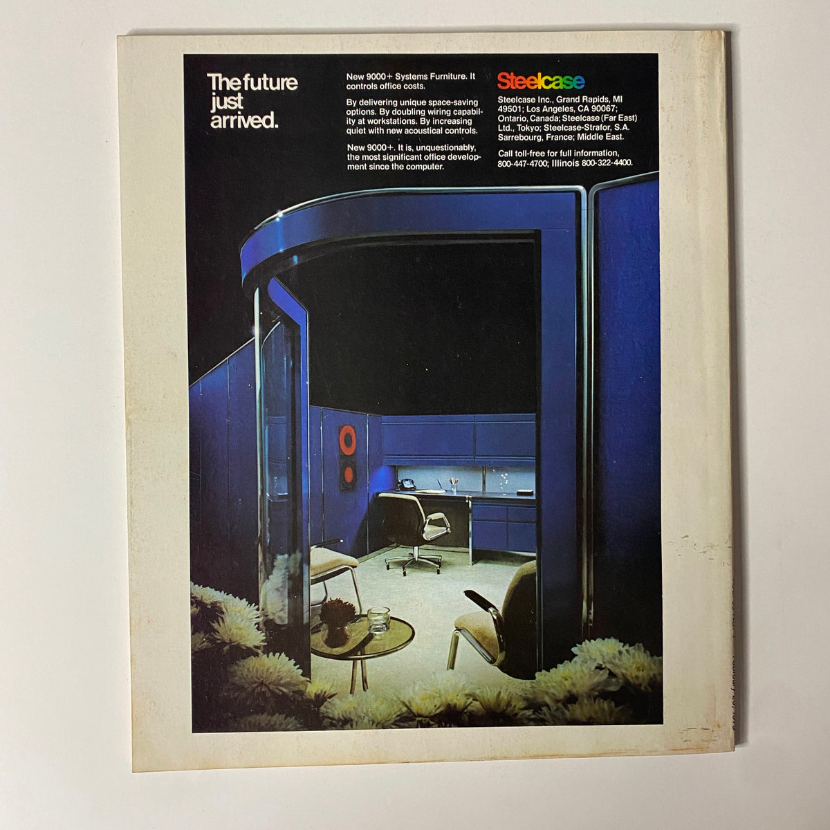 Back cover of Fortune Magazine February 26, 1979 advertising Steelcase office furniture, promoting innovative design and space-saving solutions.