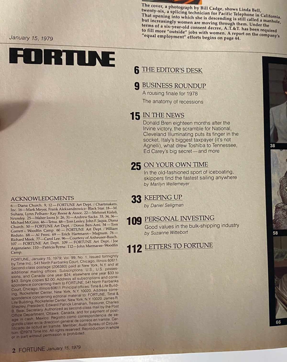 Fortune Magazine January 15, 1979 Living with Job Quotas at AT&T VG