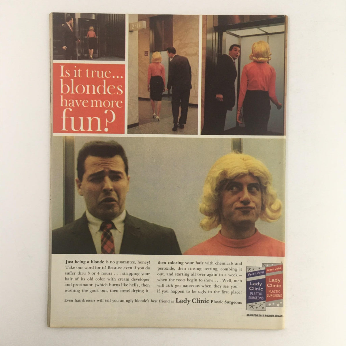 Cover of Mad Magazine July 1963 No. 80 featuring a humorous take on the idea of blonde fun with a playful caption asking if it's true. The cover shows comedic illustrations representing the theme, appealing to collectors of vintage magazines and comic history.