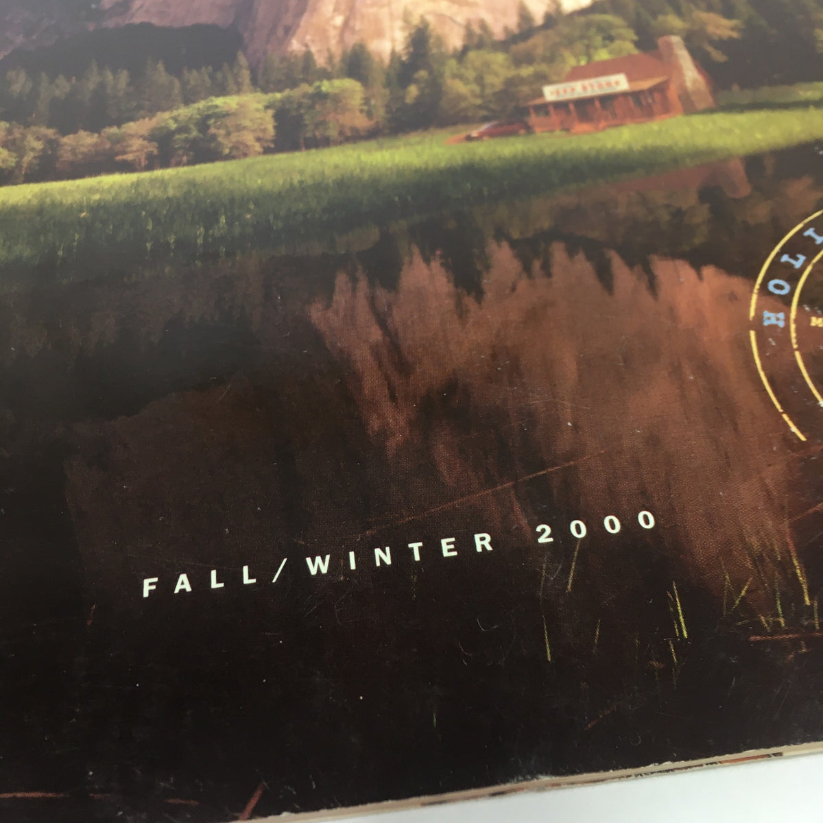 Close-up showing the publication date, FALL/WINTER 2000, on the 2000 Jeep Provisions Classic Gear for Jeep Enthusiast brochure catalog, emphasizing its vintage appeal.