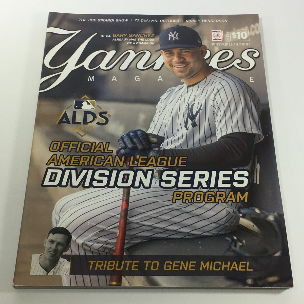 Yankees Magazine: October 2017 Volume 38-8 - Tribute To Gene Michael, featuring Gary Sanchez on the cover, captures the essence of Yankees history and Gene Michael's legacy.