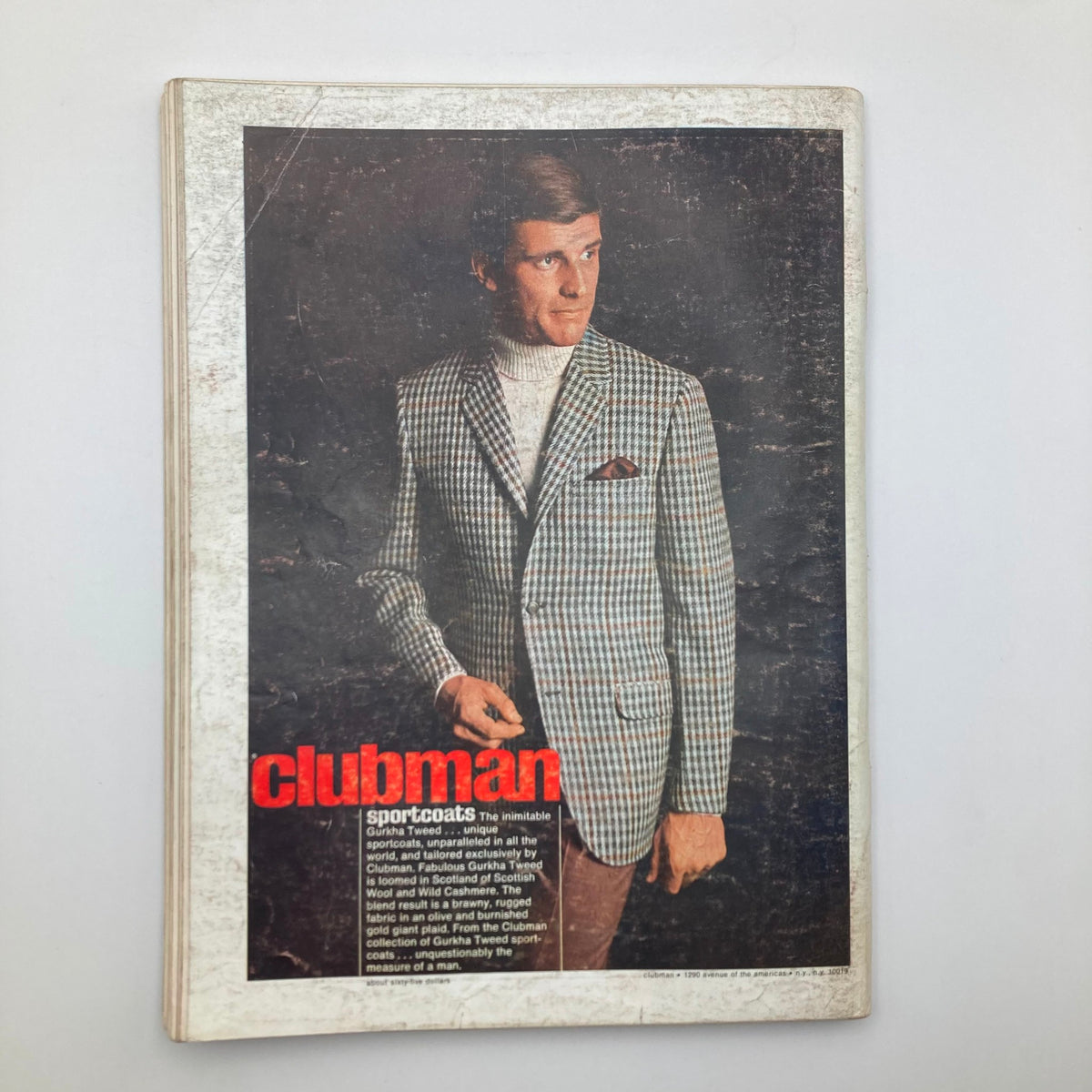 Cover of VTG Playboy Magazine September 1968 featuring a stylish model in a checkered jacket, showcasing vintage men's fashion and magazine aesthetics.