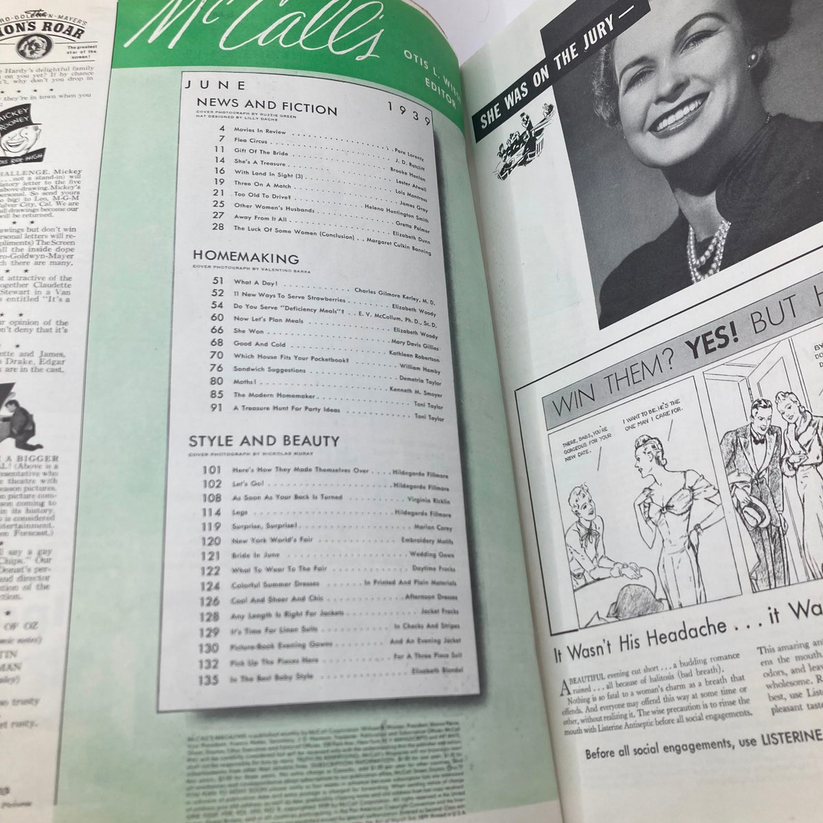 Vintage McCall's Magazine June 1939 Margaret Culkin Banning & Lester Artwell