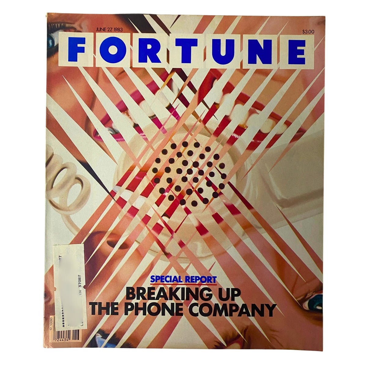 Cover of Fortune Magazine, June 27, 1983, featuring the special report 'Breaking Up The Phone Company' with abstract graphics.