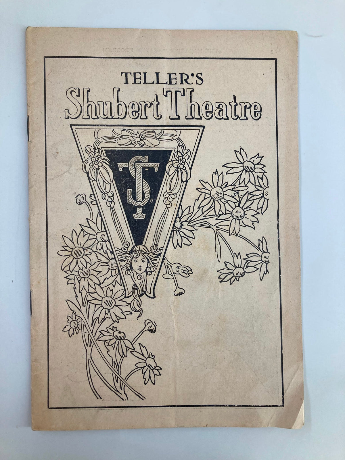 Cover of the 1924 Teller's Shubert Theatre Playbill for the production of Seventh Heaven by Austin Strong, featuring vintage illustration and design.