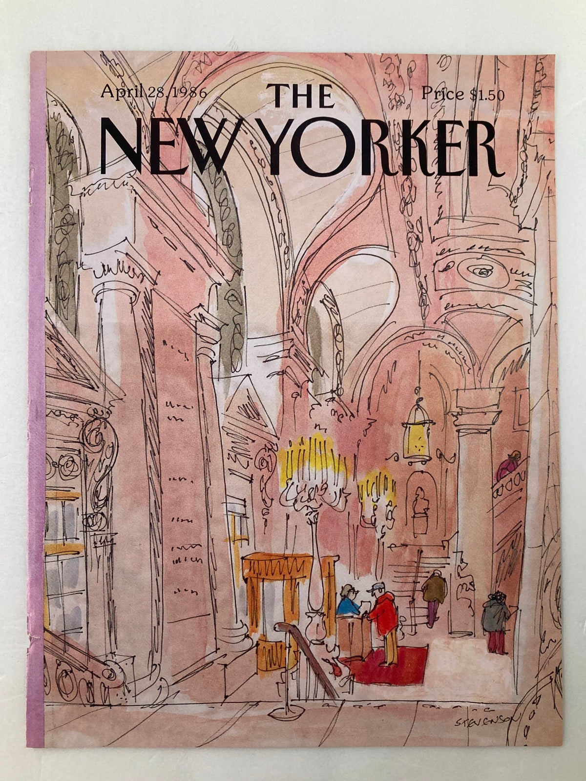COVER ONLY The New Yorker April 28 1986 A Query by James Stevenson No Label