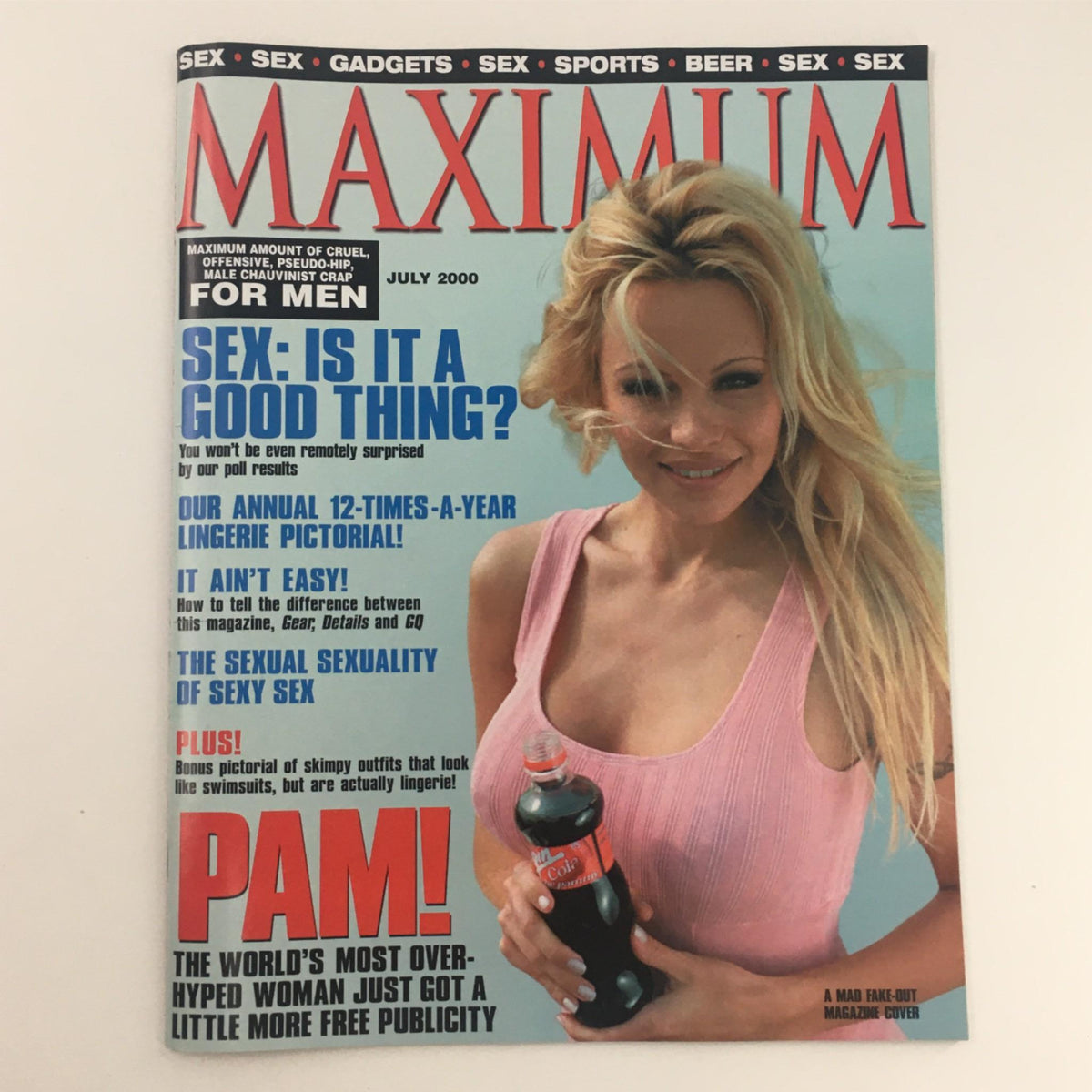 Mad Magazine July 2000 No. 395 featuring a satirical cover on Al Gore's presidential campaign in very fine condition, VF 8.0.