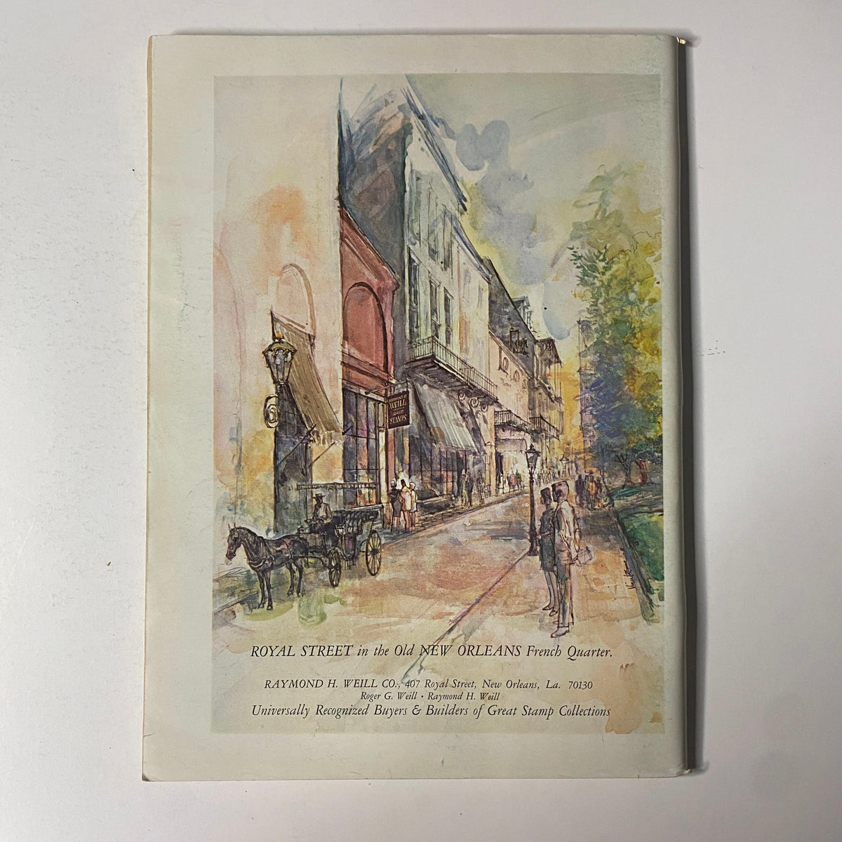 Artwork depicting Royal Street in the old New Orleans French Quarter featured in The New Yorker, December 12, 1977.