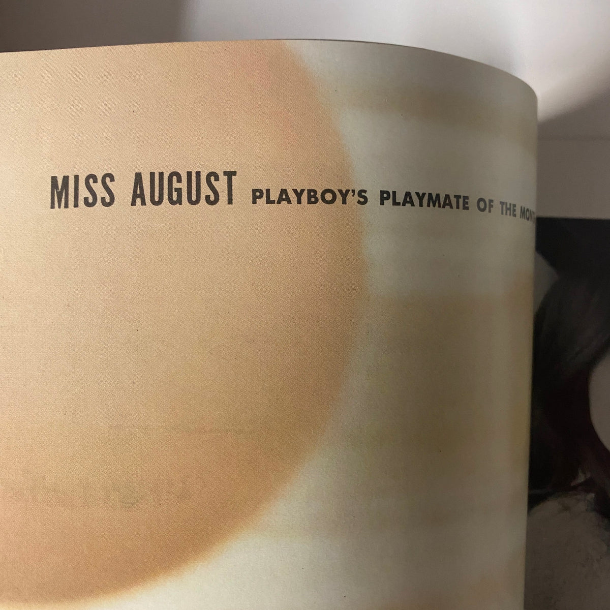 Page from Playboy Magazine August 1964 introducing China Lee as Playboy's Playmate of the Month, celebrating representation.