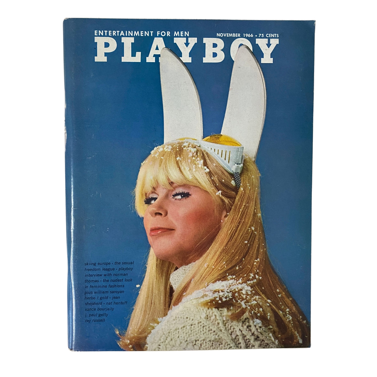 Cover of Playboy Magazine November 1966 featuring Playmate Lisa Baker, showcasing vintage design with iconic bunny ears.