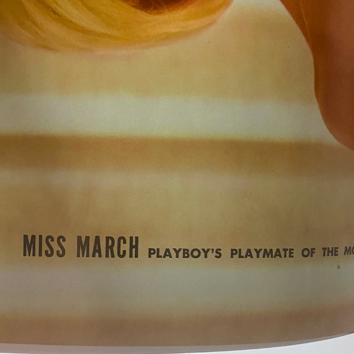 Centerfold feature of Priscilla Wright, Playmate of the Month in Playboy Magazine March 1966, showcasing iconic photography.